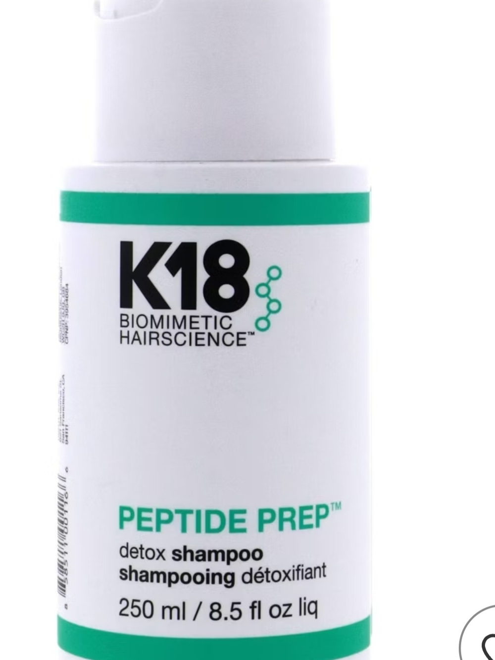 K18 Peptide Prep Detox Shampoo – White/Green